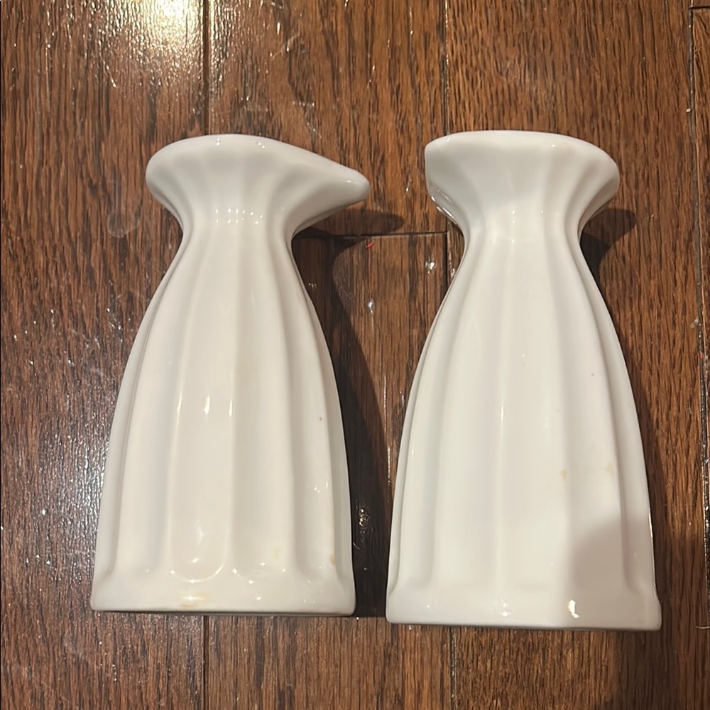 Elegant White Ceramic Milk and Cream Dispensers